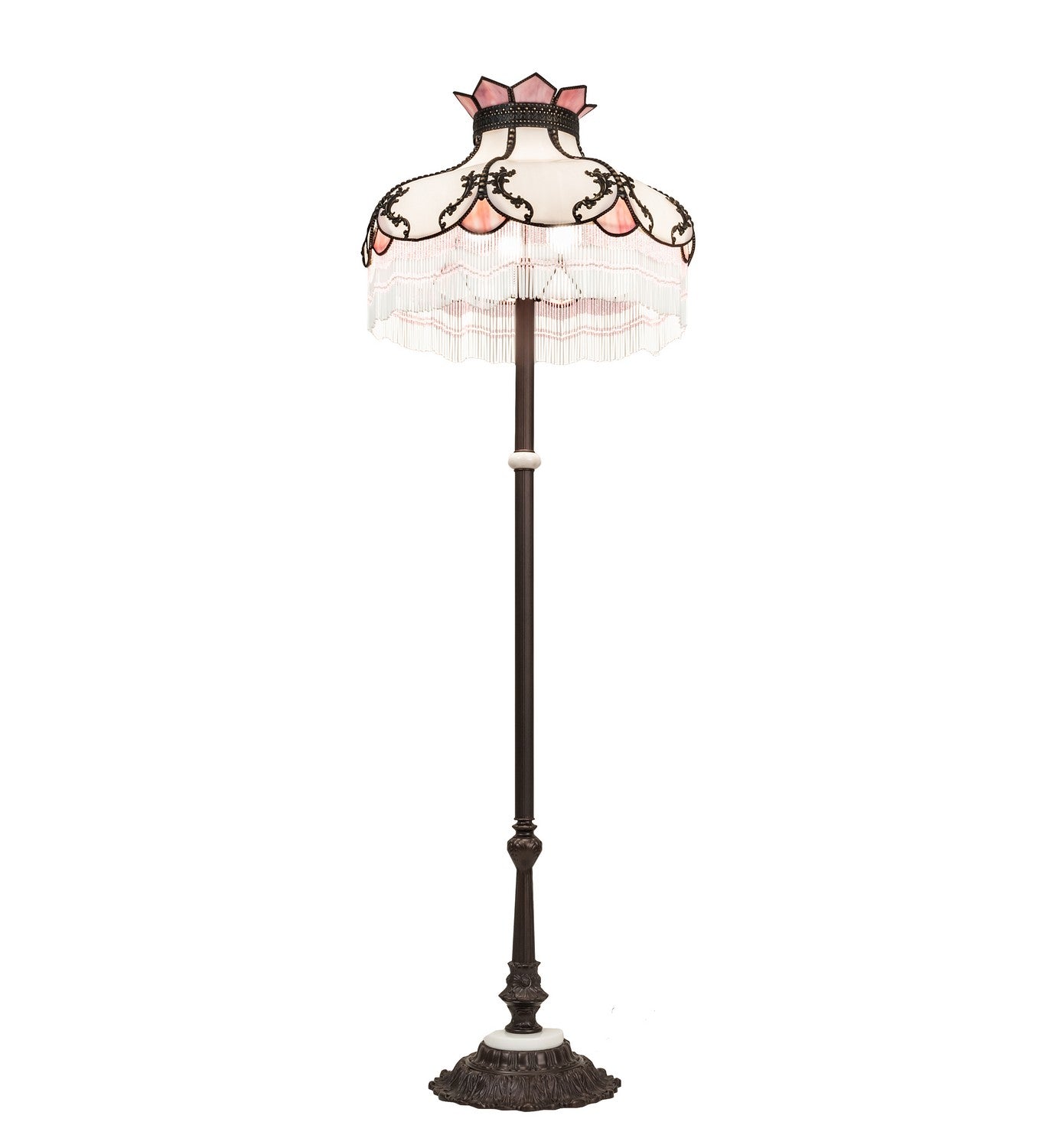 Meyda Tiffany - 31314 - Three Light Floor Lamp - Elizabeth - Mahogany Bronze