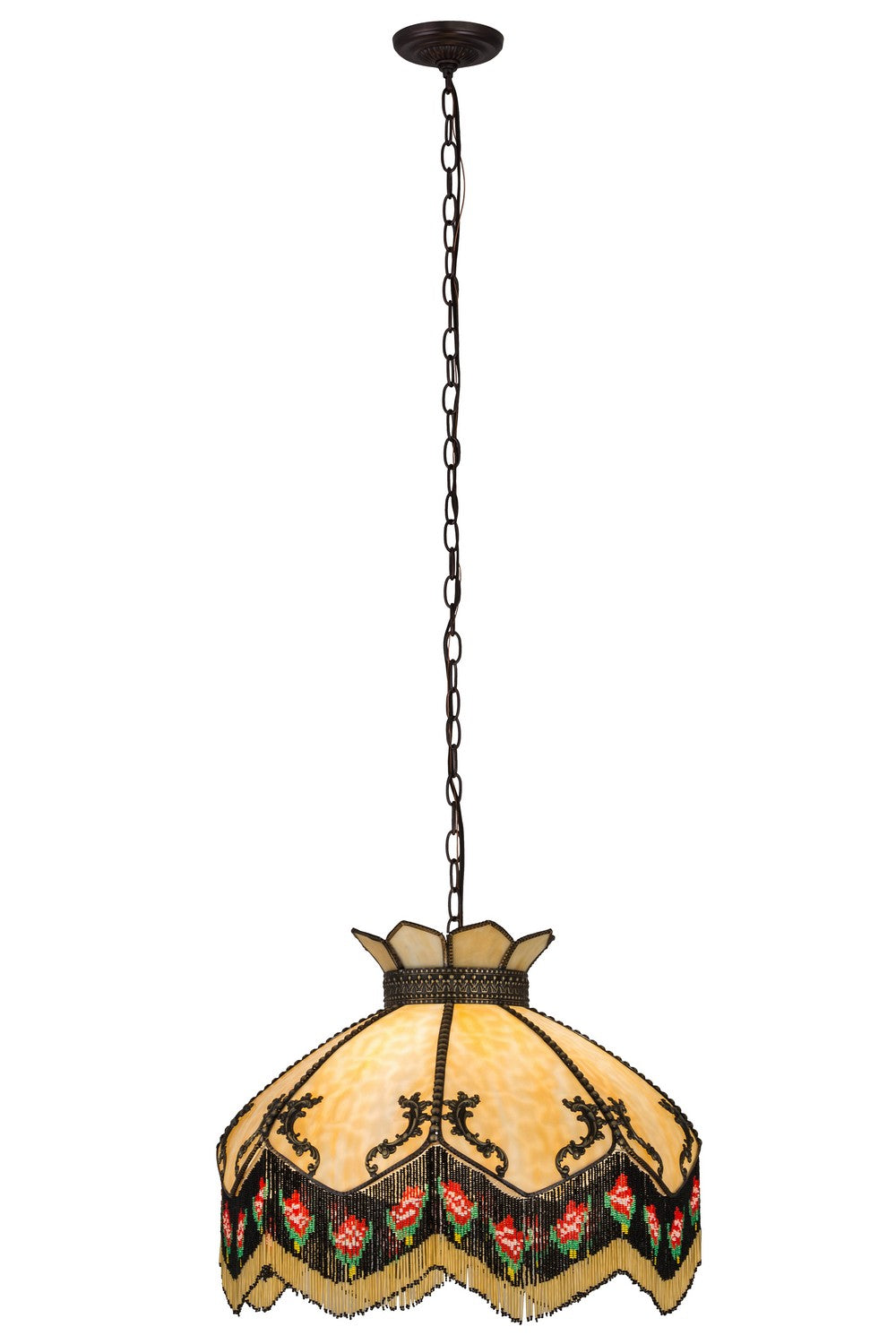 Meyda Tiffany - 31316 - Three Light Pendant - Isabella - Craftsman Brown