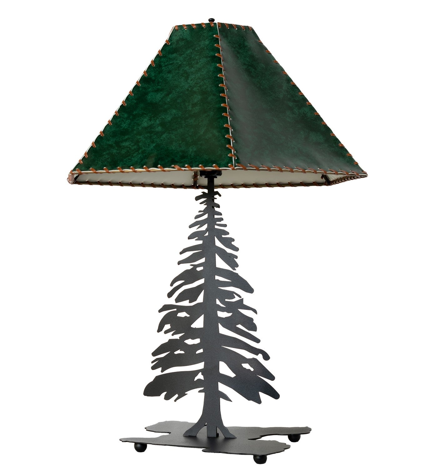 Meyda Tiffany - 38884 - One Light Table Lamp - Tall Pines - Black Metal