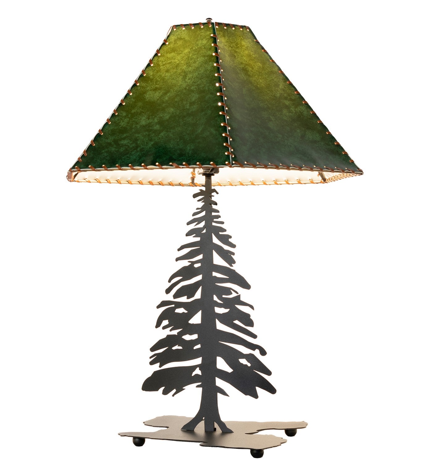 Meyda Tiffany - 38884 - One Light Table Lamp - Tall Pines - Black Metal