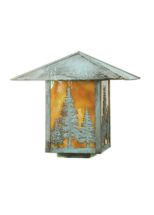 Meyda Tiffany - 51169 - One Light Post Mount - Seneca - Verdigris