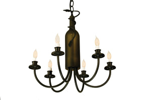 Meyda Tiffany - 65616 - Six Light Chandelier - Tuscan Vineyard - Textured Black