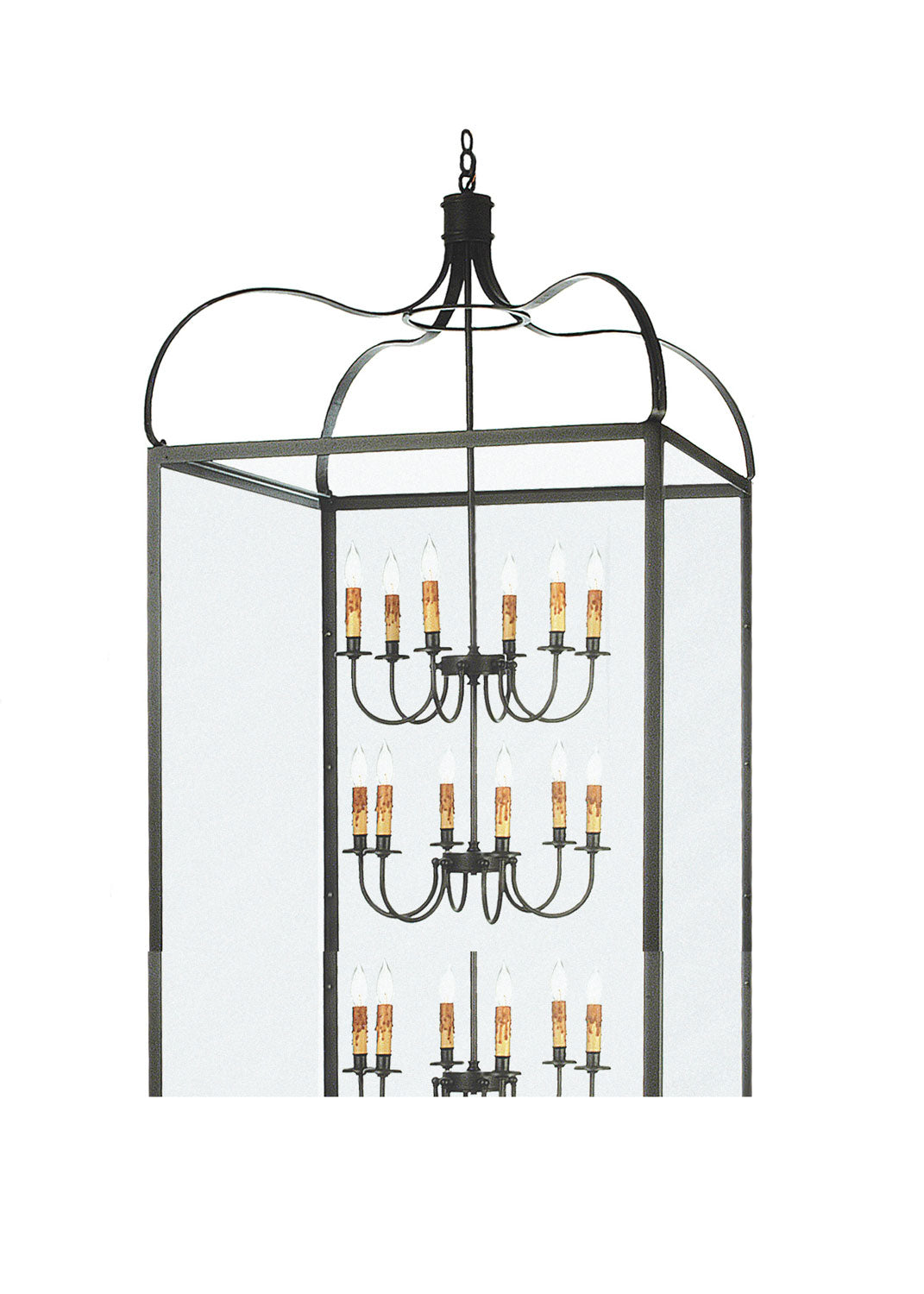 Meyda Tiffany - 67716 - 12 Light Pendant - Rennes - Charred Iron