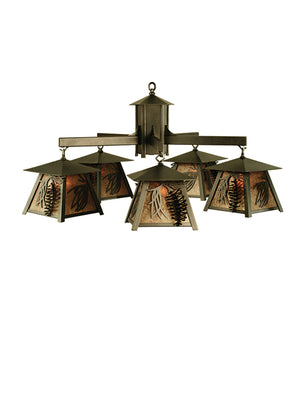 Meyda Tiffany - 67994 - Five Light Chandelier - Scotch Pine - Pewter