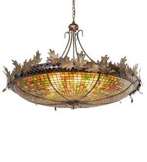 Meyda Tiffany - 68577 - Eight Light Pendant - Greenbriar Oak - Antique Copper