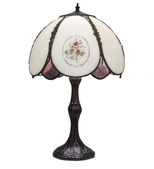 Meyda Tiffany - 68597 - One Light Table Lamp - Fleur-De-Lite - Mahogany Brown