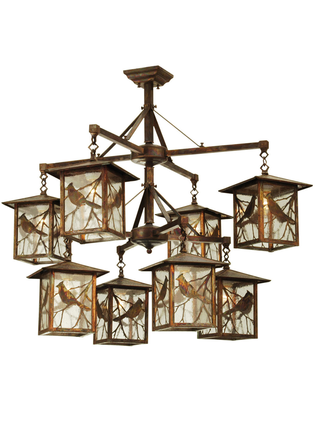 Meyda Tiffany - 69250 - Eight Light Chandelier - Seneca - Vintage Copper