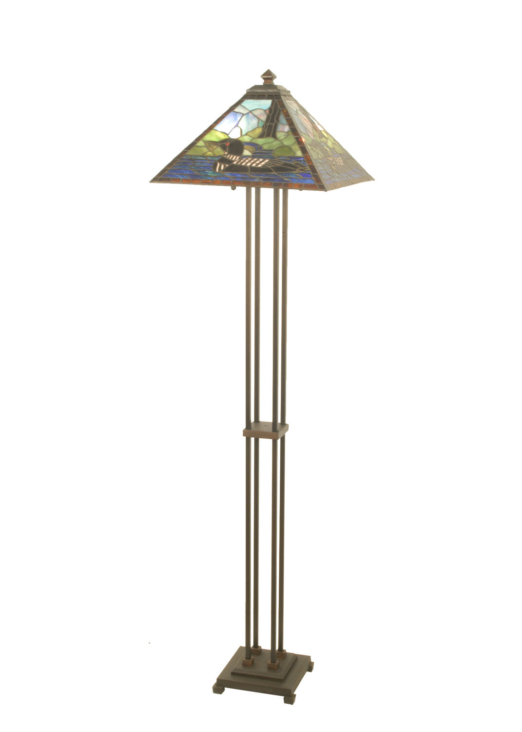 Meyda Tiffany - 69274 - Two Light Floor Lamp - Loon - Black Metal