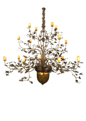 Meyda Tiffany - 69366 - 19 Light Chandelier - Greenbriar Oak - Antique Copper