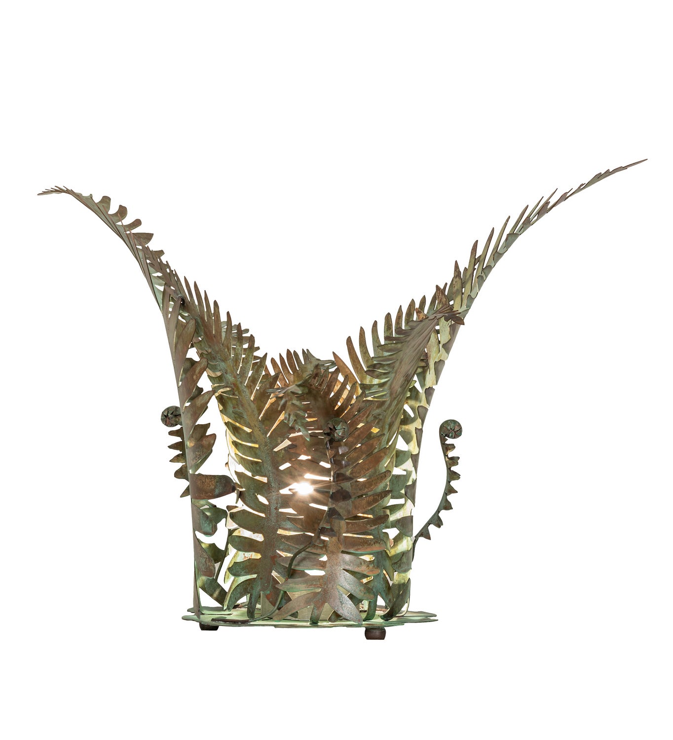 Meyda Tiffany - 70630 - One Light Table Lamp - Fern - Verdi Copper