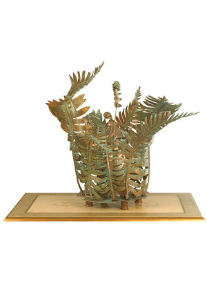 Meyda Tiffany - 70630 - One Light Table Lamp - Fern - Verdi Copper