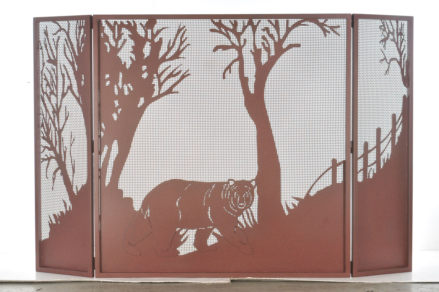 Meyda Tiffany - 71141 - Fireplace Screen - Bear At Dusk - Rust