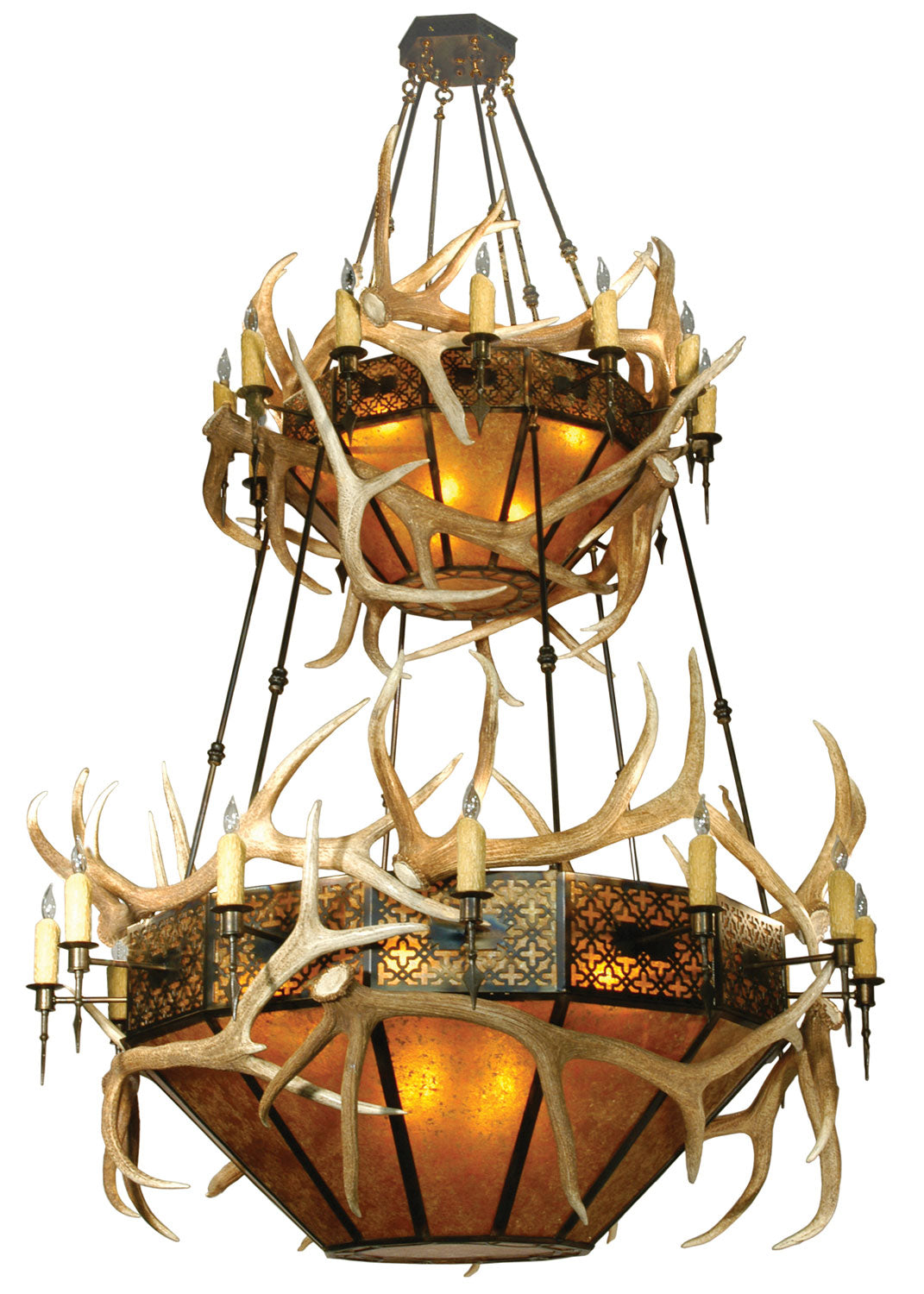 Meyda Tiffany - 71372 - 22 Light Chandelier - Antlers - Dark Burnished Antique Copper