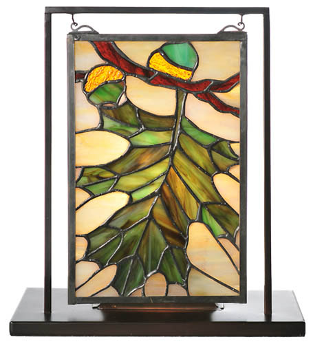 Meyda Tiffany - 71615 - Mini Tabletop Window - Acorn & Oak Leaf - Multi