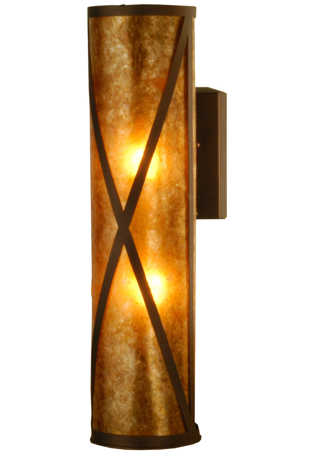 Meyda Tiffany - 72363 - Two Light Wall Sconce - Saltire Craftsman - Mahogany Bronze