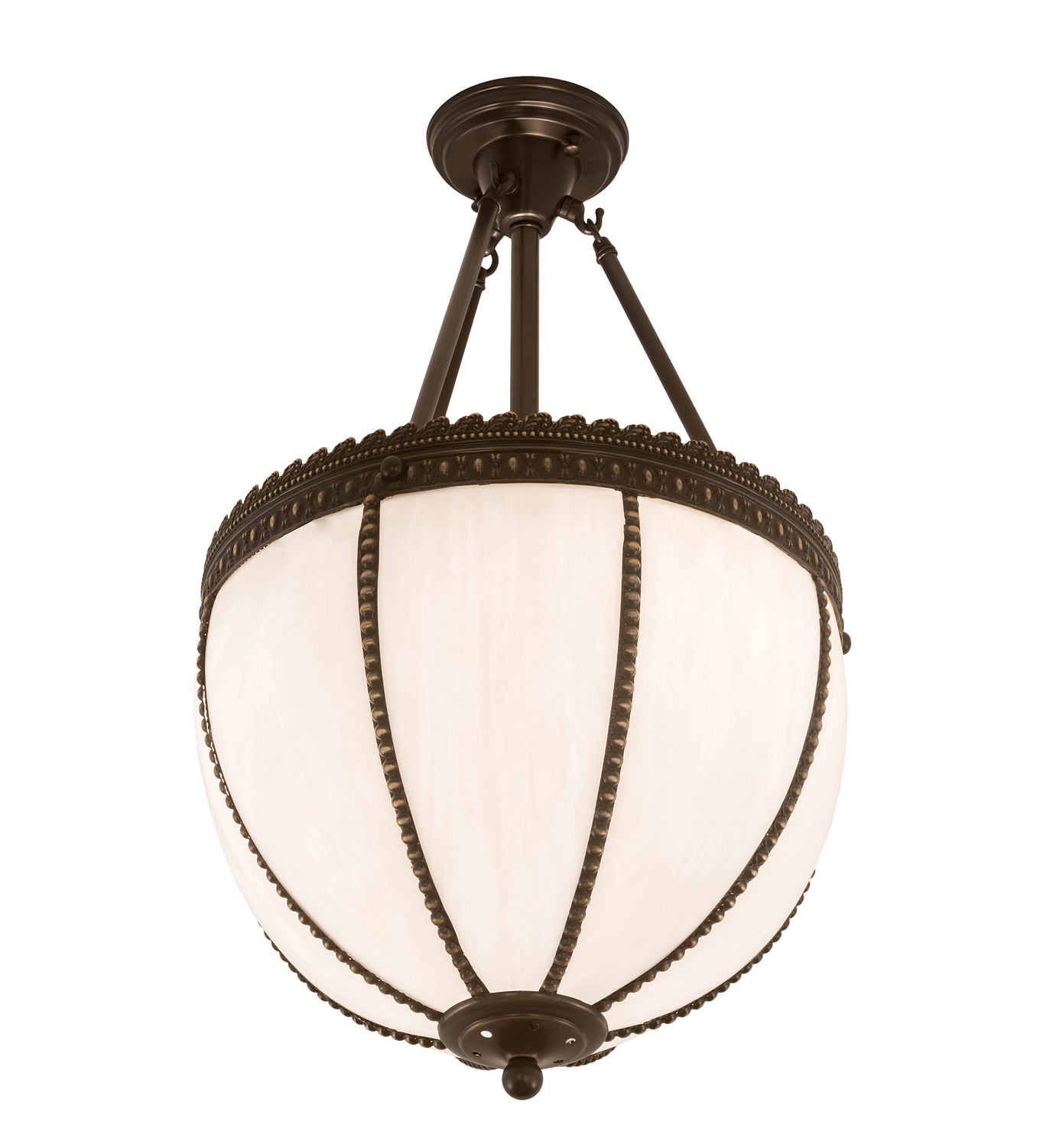 Meyda Tiffany - 72608 - Two Light Inverted Pendant - Shansky - Craftsman Brown Highlighted