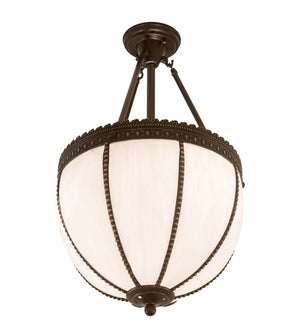 Meyda Tiffany - 72608 - Two Light Inverted Pendant - Shansky - Craftsman Brown Highlighted