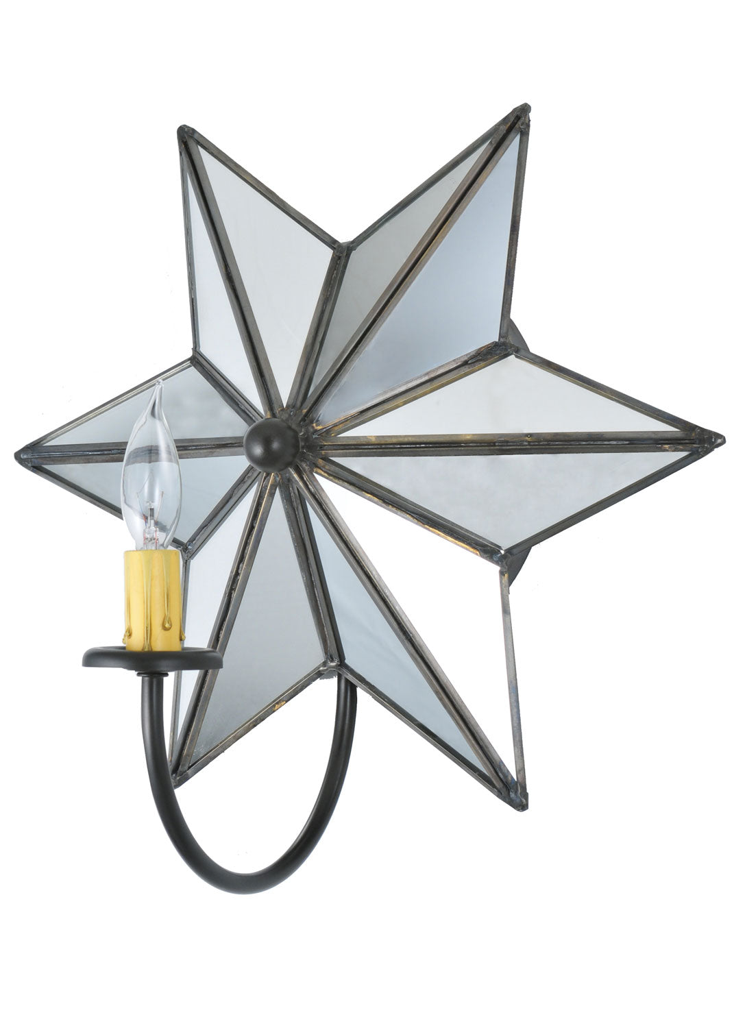 Meyda Tiffany - 73448 - One Light Wall Sconce - Mirrored Star - Antique