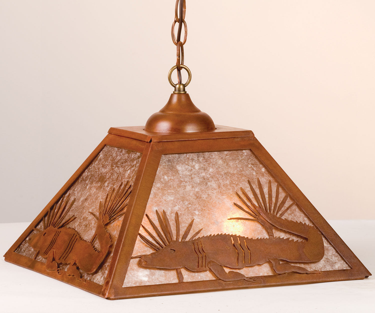 Meyda Tiffany - 76322 - Two Light Pendant - Alligator - Rust