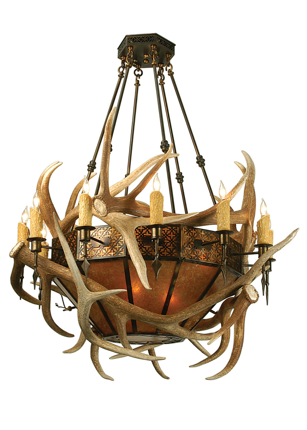 Meyda Tiffany - 81310 - 18 Light Chandelier - Antlers - Antique Copper