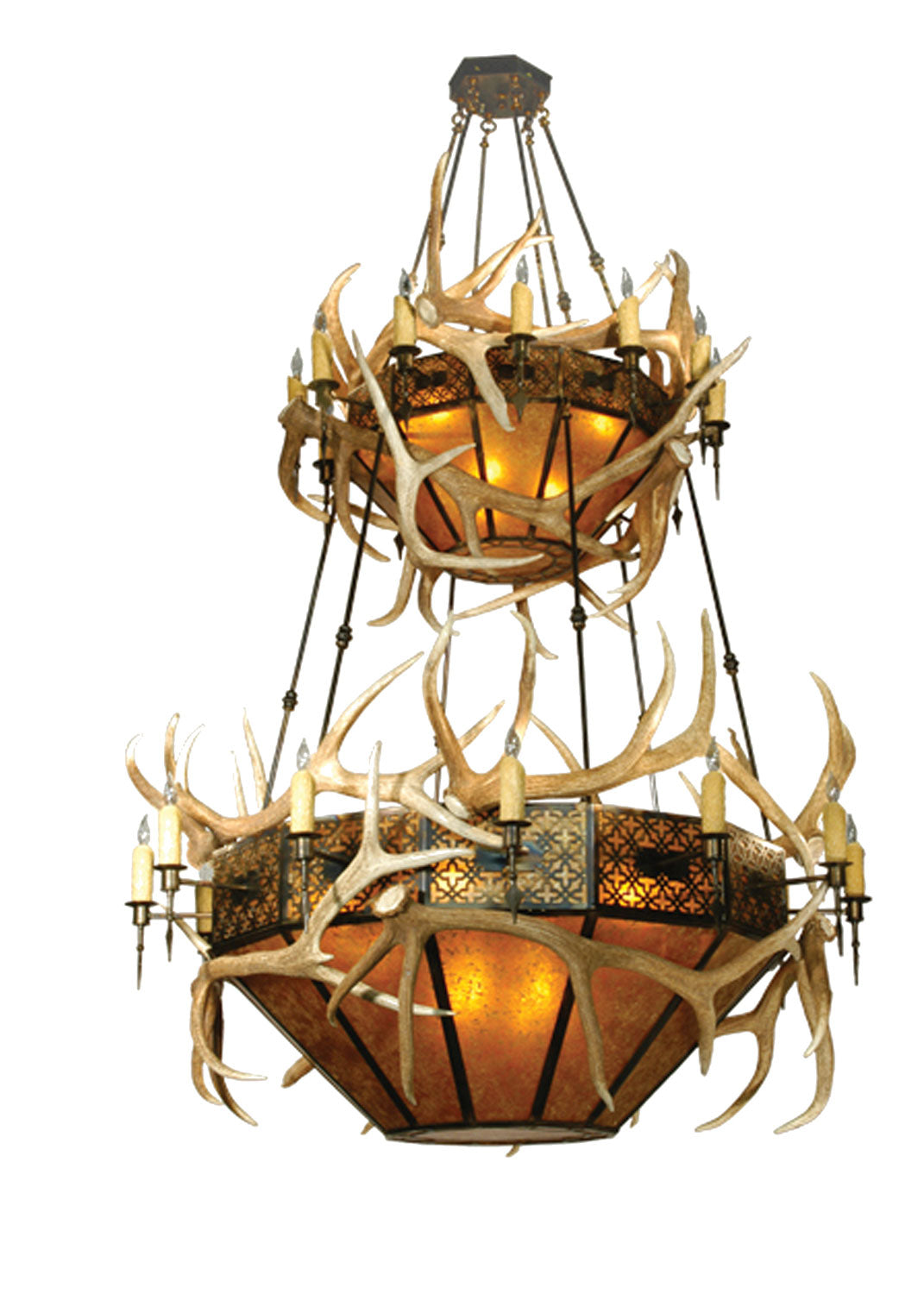 Meyda Tiffany - 81332 - 40 Light Chandelier - Antlers - Dark Burnished Antique Copper