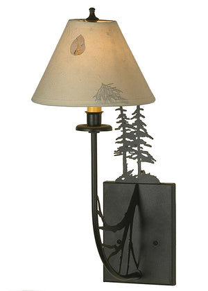 Meyda Tiffany - 82848 - One Light Wall Sconce - Pressed Foliage - Black Metal