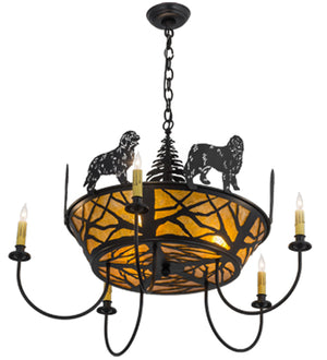 Meyda Tiffany - 98408 - Eight Light Chandelier - Big Dogs - Textured Black