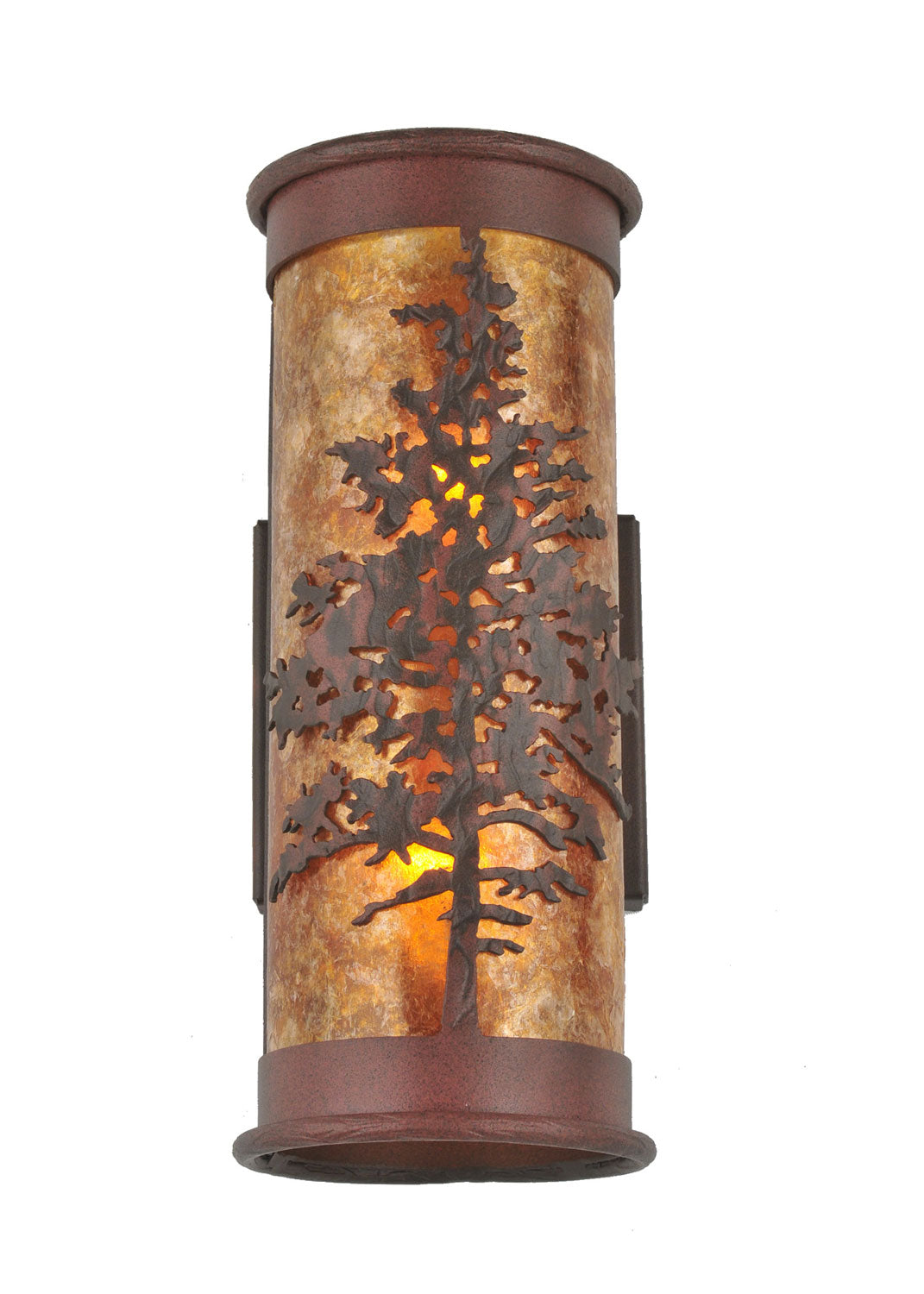 Meyda Tiffany - 99147 - Two Light Wall Sconce - Tamarack - Wrought Iron On Rust