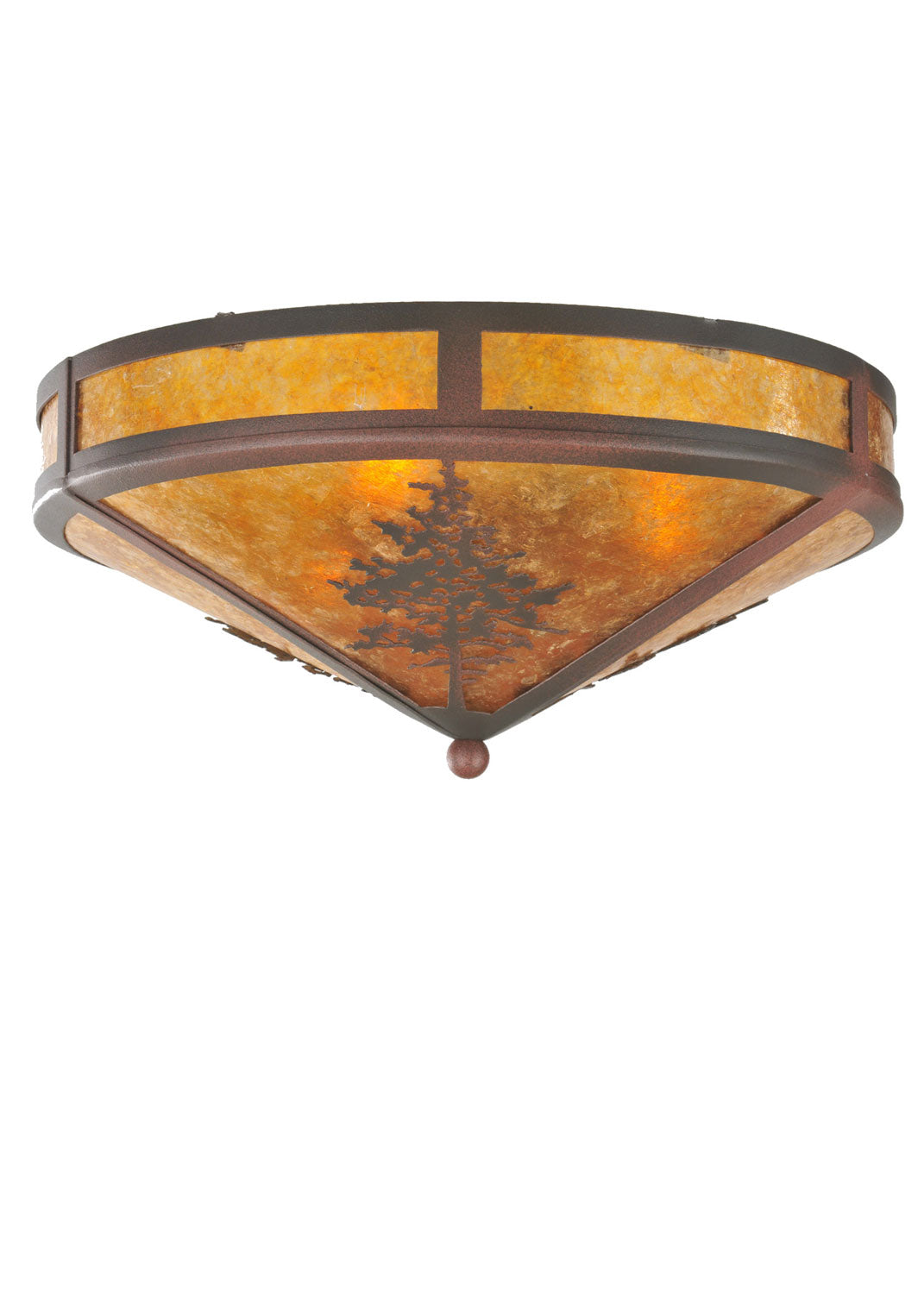 Meyda Tiffany - 99148 - Two Light Flushmount - Tamarack - Rust/Wrought Iron