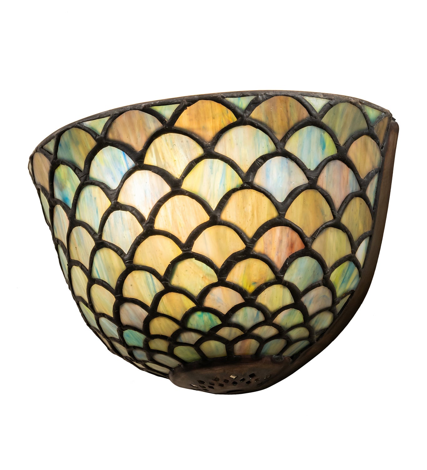 Meyda Tiffany - 99197 - Wall Sconce - Tiffany Fishscale - Green/Blue