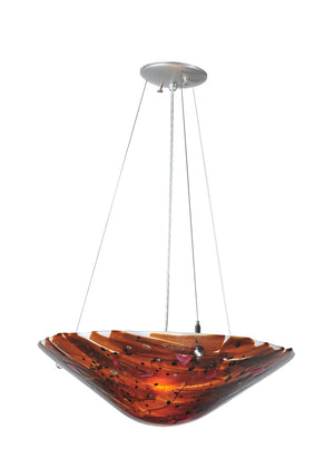 Meyda Tiffany - 99643 - Three Light Pendant - Metro Fusion - Pewter