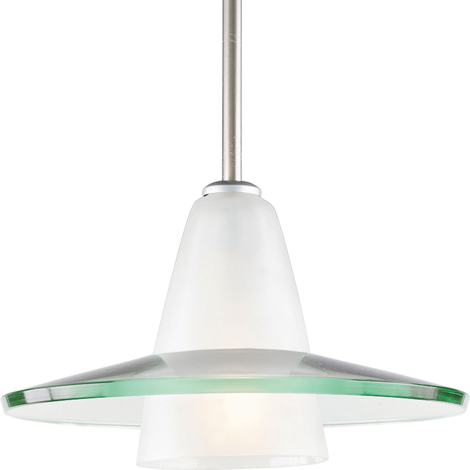 Progress Lighting - P5011-09 - One Light Pendant - Glass Pendants - Brushed Nickel