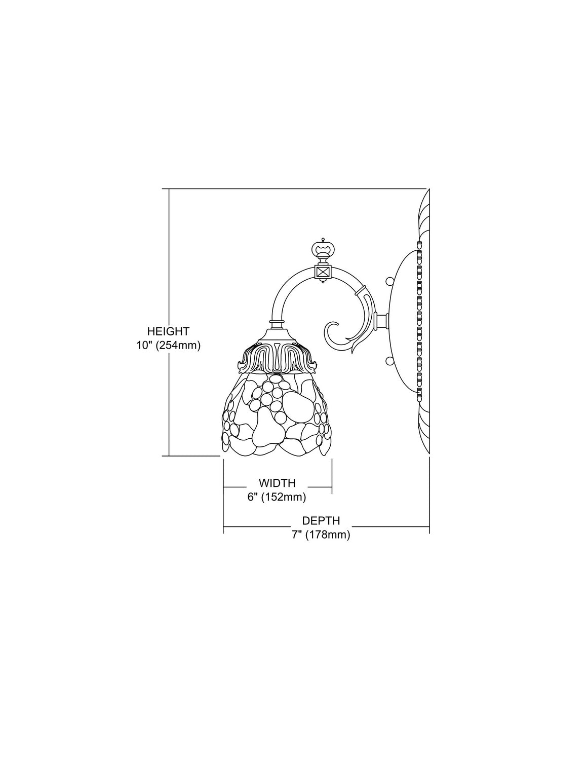 ELK Home - 071-TB-19 - One Light Wall Sconce - Mix-N-Match - Tiffany Bronze