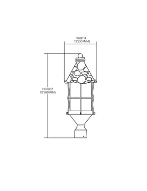 ELK Home - 389-AC - Three Light Outdoor Post Mount - Rustica - Antique Copper