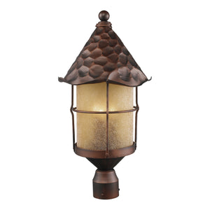 ELK Home - 389-AC - Three Light Outdoor Post Mount - Rustica - Antique Copper