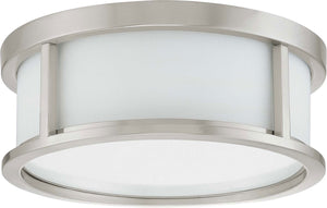 Nuvo Lighting - 60-2859 - Two Light Flush Mount - Odeon - Brushed Nickel