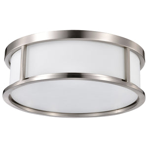 Nuvo Lighting - 60-2864 - Three Light Flush Mount - Odeon - Brushed Nickel