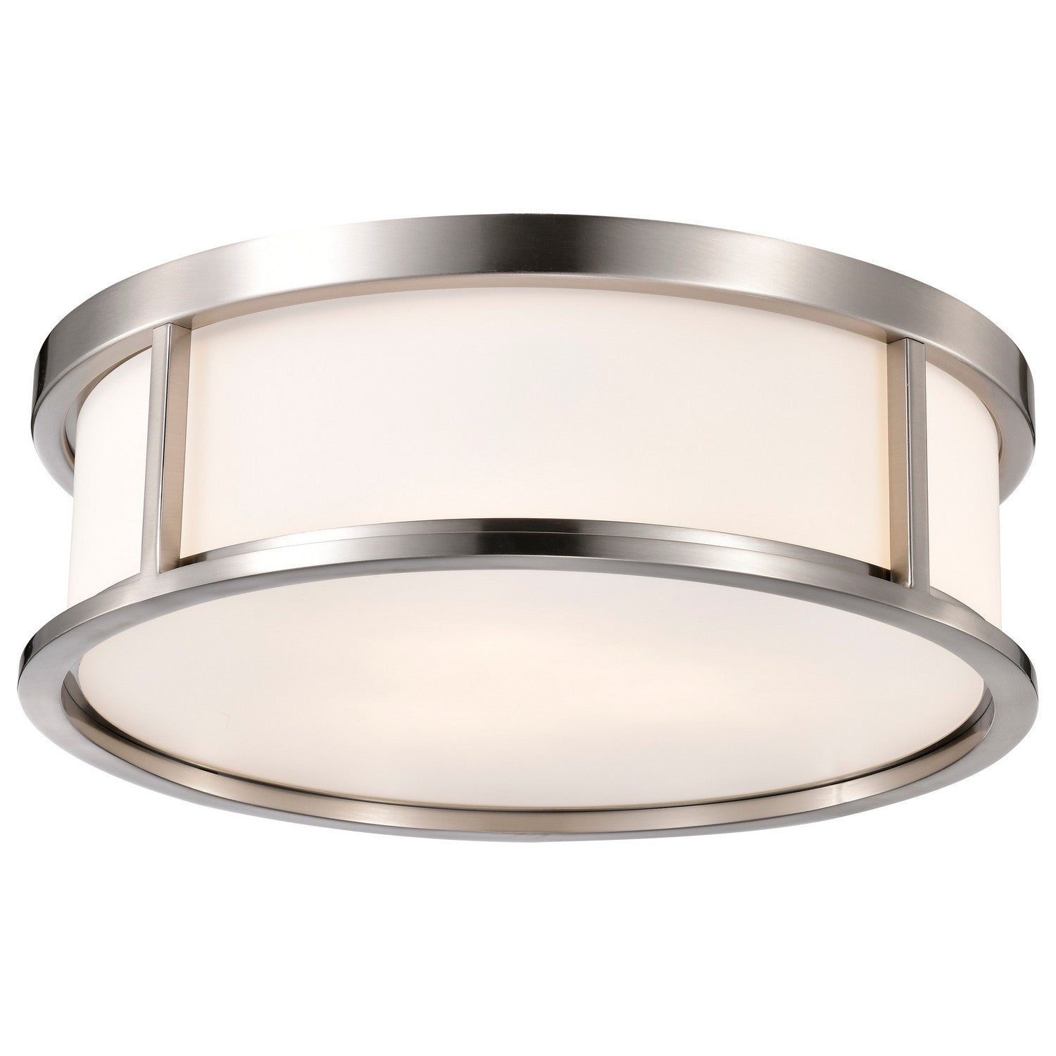 Nuvo Lighting - 60-2864 - Three Light Flush Mount - Odeon - Brushed Nickel