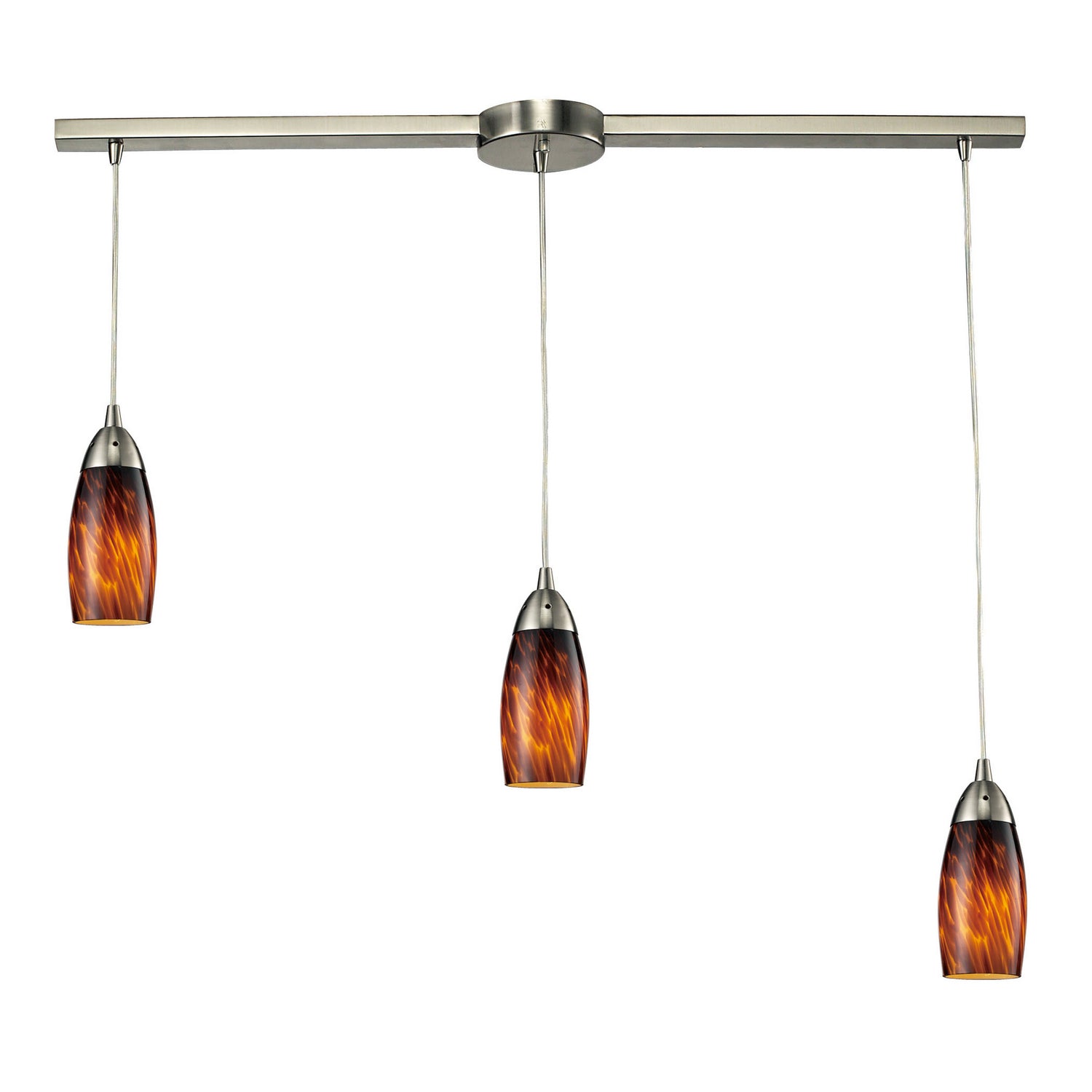 ELK Home - 110-3L-ES - Three Light Pendant - Milan - Satin Nickel