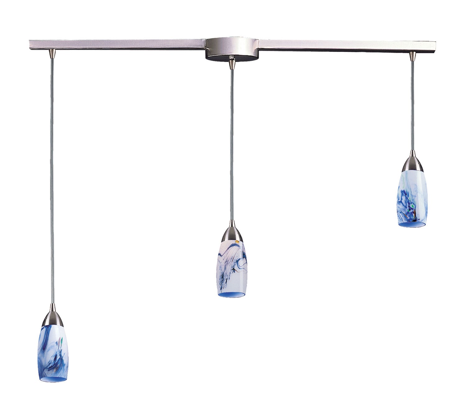 ELK Home - 110-3L-MT - Three Light Pendant - Milan - Satin Nickel