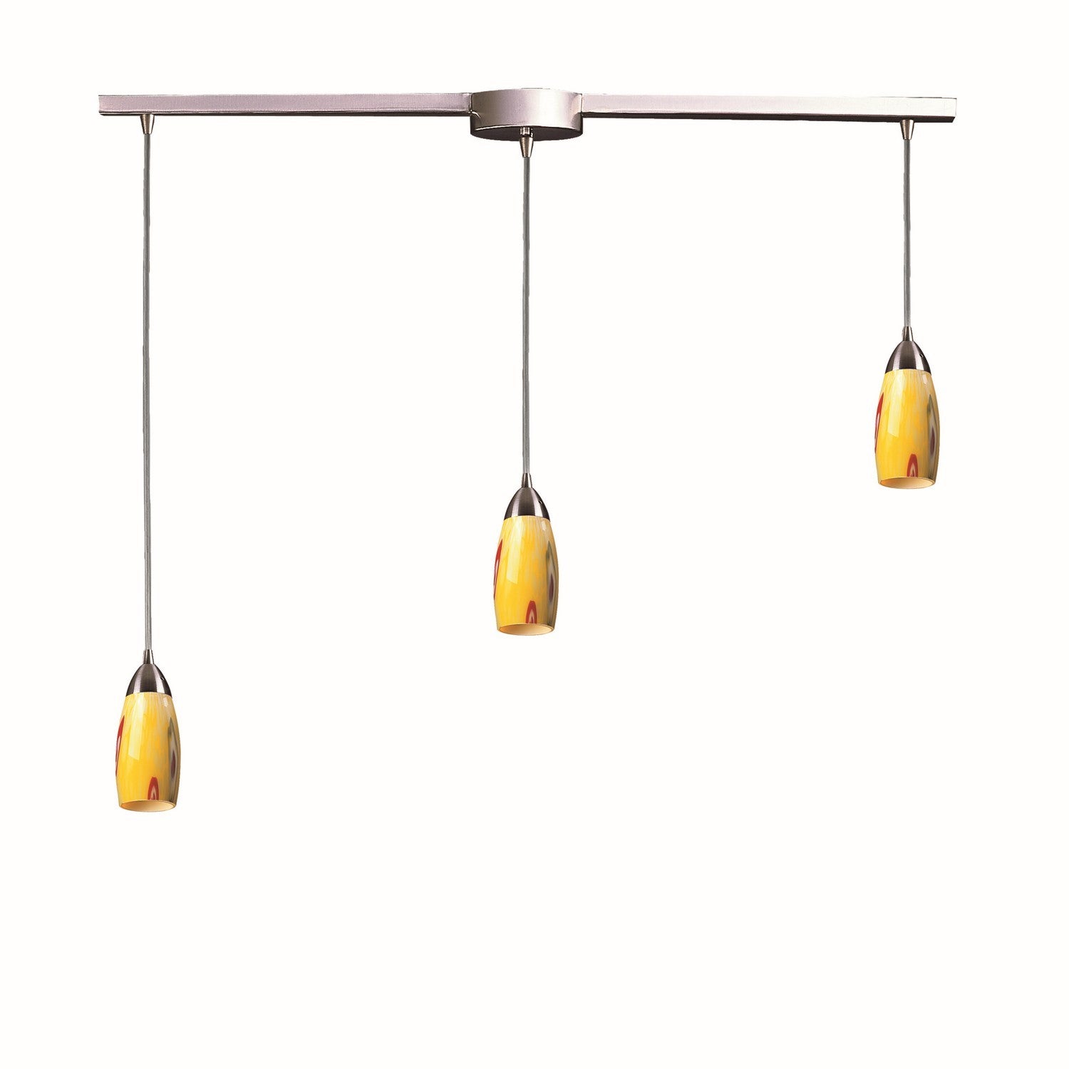 ELK Home - 110-3L-YW - Three Light Pendant - Milan - Satin Nickel