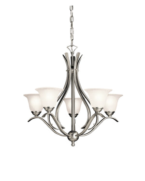 Kichler - 2020NI - Five Light Chandelier - Dover - Brushed Nickel