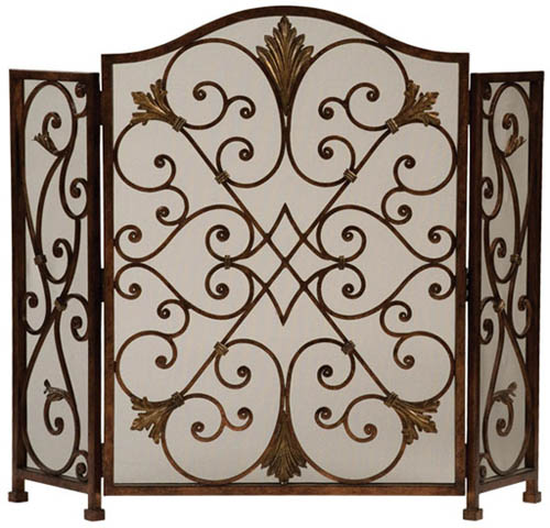 Ambella Home - 02133-460-001 - 3-Panel Fireplace Screen - Rockefeller - tbd