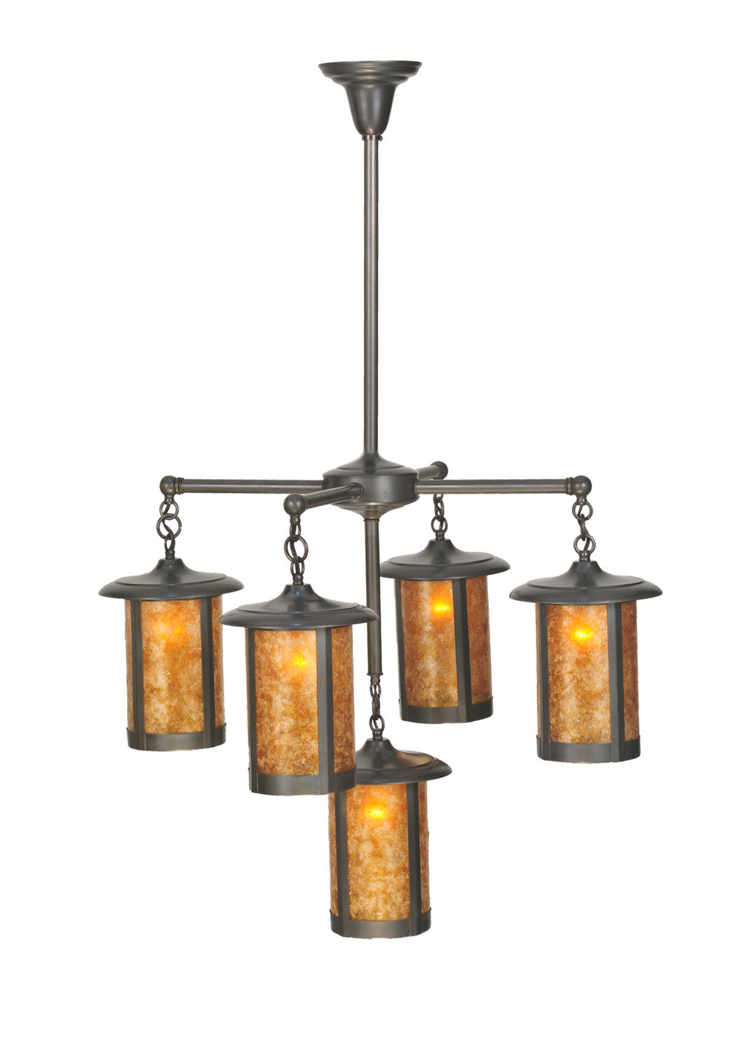 Meyda Tiffany - 14993 - Five Light Chandelier - Fulton - Wrought Iron