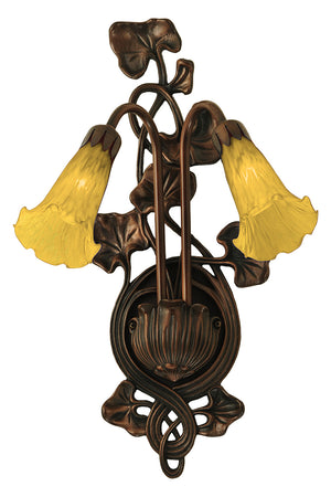 Meyda Tiffany - 16608 - Two Light Wall Sconce - Amber - Mahogany Bronze