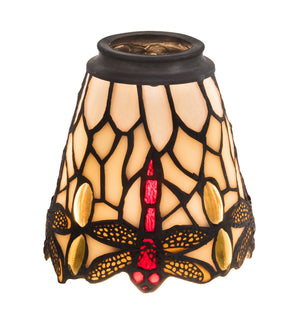 Meyda Tiffany - 99245 - Shade - Tiffany Hanginghead Dragonfly - Beige Flame