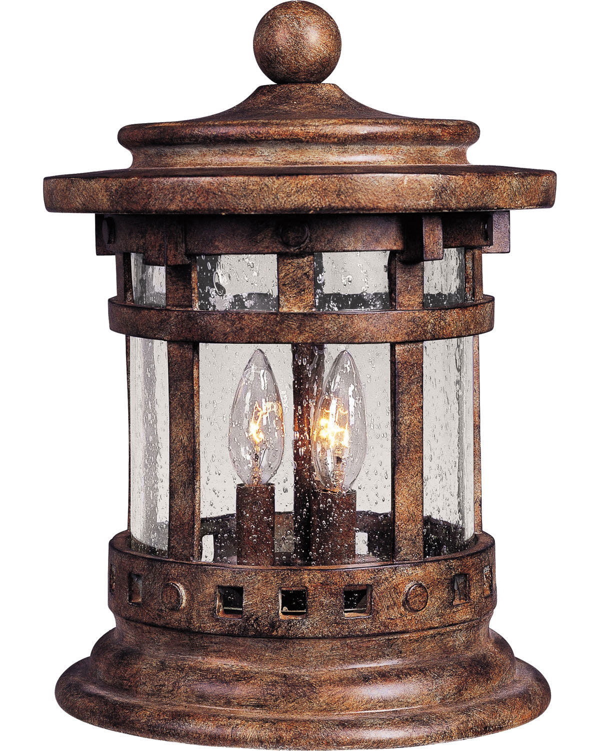 Maxim - 40032CDSE - Three Light Outdoor Deck Lantern - Santa Barbara VX - Sienna