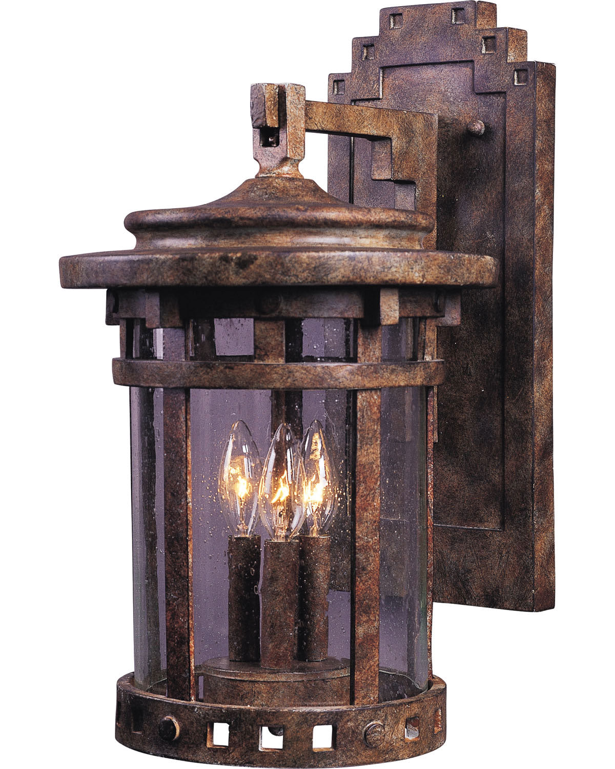 Maxim - 40035CDSE - Three Light Outdoor Wall Lantern - Santa Barbara VX - Sienna