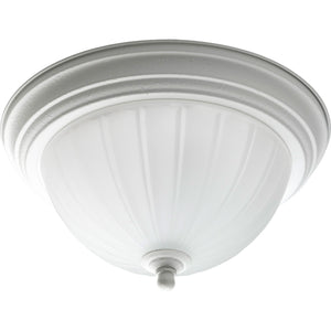 Progress Lighting - P3816-30 - One Light Flush Mount - Melon Glass - White