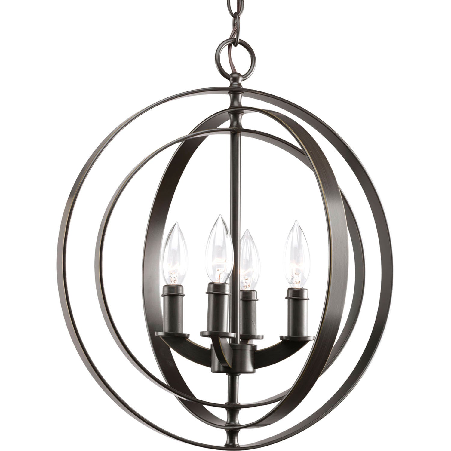 Progress Lighting - P3827-20 - Four Light Foyer Pendant - Equinox - Antique Bronze